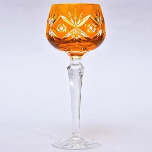 Бокал для Вина из Цветного Хрусталя, Annahütte Германия, 60 -е годы ХХ века.