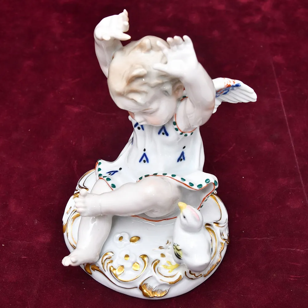 Редкость!!! Фарфоровая Статуэтка «Девочка и Цыплёнок», Карл Энс / Karl Ens Германия, 30-е гг.