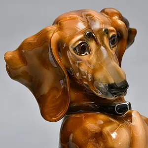 Антикварная Фарфоровая статуэтка «Собака. ТАКСА», ROSENTHAL Германия, 20-е годы ХХ века.