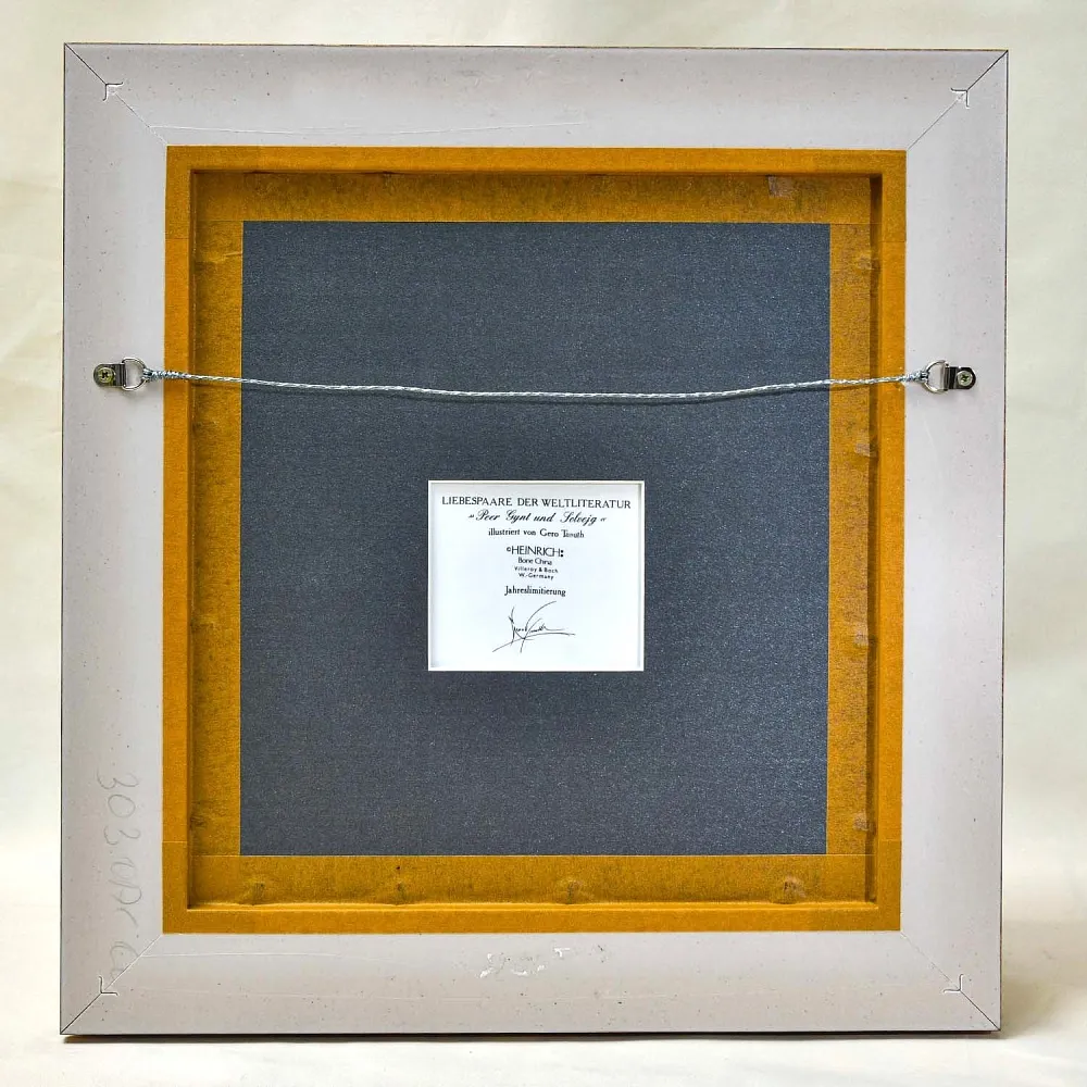 Картина - Панно - Фарфоровая Плакетка «Пер Гюнт и Солвейг», Villeroy & Boch. Германия - 1980 год.