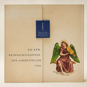 Коллекционная Тарелка «Ангел, играющий на скрипке», Фарфор. Германия, KPM Berlin -1996 год.