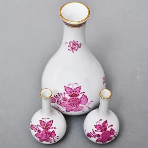 Миниатюрные Фарфоровые Вазочки - Триптих «APPONYI PURPUR», HEREND Венгрия.