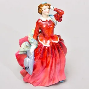 Коллекционная Фарфоровая статуэтка «Прекрасное Утро. Девушка со шляпой», Royal Doulton Англия.