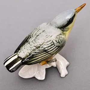 Коллекционная Фарфоровая статуэтка «Птица - Поползень», Карл Энс / Karl Ens, Германия, 50-е годы ХХ века.