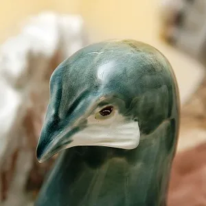 Большая Коллекционная статуэтка «Птица - ДРОФА», Фаянс ЗиК Конаково, СССР 50-е годы.