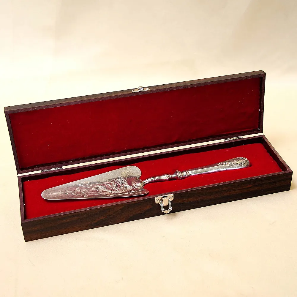 Сервировка Стола - Винтажная Лопатка для подачи, Металл Silverplate, Франция 50 гг.