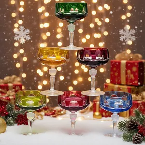 Набор Креманок из Цветного Хрусталя серия «ANTIKA», NACHTMANN Германия, 70 -е годы.