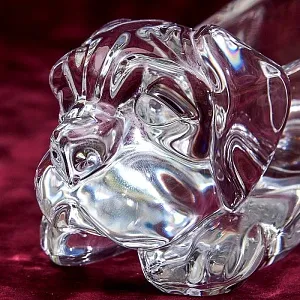Хрустальная Мелочевница или Пепельница «Собака». Vannes Le Chatel Франция -60гг.