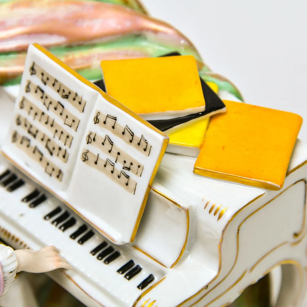 Старинная Фарфоровая Статуэтка «Пианист - Моцарт», Scheibe - Alsbach Германия.