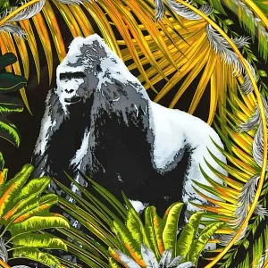 «ГОРИЛЛА - Короли Животного мира» - Коллекционная Фарфоровая Тарелка - Блюдо, VERSACE, Rosenthal Германия.