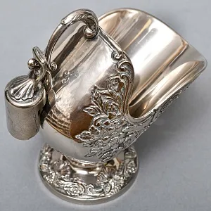 Винтажная Металлическая Сахарница с Совочком Silverplated, Италия.