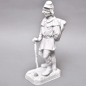 Большая Фарфоровая Статуэтка «ПУТНИК», Wiener Porzellanmanufaktur Augarten, Австрия середина ХХ века.