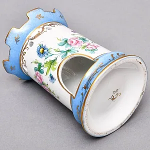 Антикварный Заварочный Чайник на подставке «Цветочная гирлянда», Франция - первая половина ХХ века.