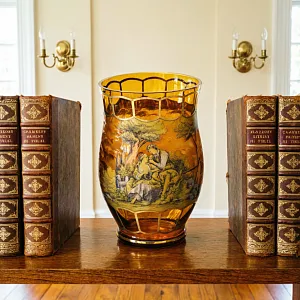 Авторская Коллекционная Ваза для цветов «Свидание», Хрусталь OERTEL & Co, Богемия.
