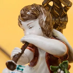 Электрическая Лампа - Светильник - Статуэтка «Мальчик с дудочкой» Фарфор Испания.