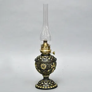 Антикварная Настольная Керосиновая Лампа Hugo Schneider, Leipzig, Германия -1924 год.