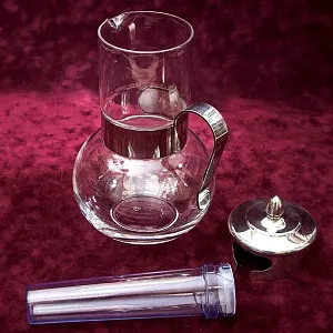 Винтажный Стеклянный Графин - Кувшин - Декантер с Колбой для льда. Англия, на 2.2 литра.