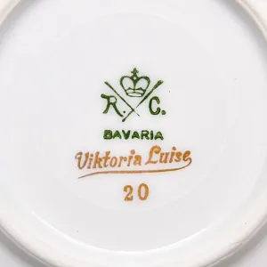 Антикварная Кофейная пара «Фиалки» из коллекции «Viktoria Luise», Rosenthal Германия, 1891 - 1906 годы.