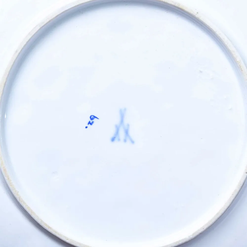 Антикварная Коллекционная Тарелка - Блюдо «ЦВЕТЫ», Фарфор MEISSEN Германия.