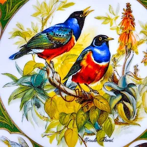 Редкость! Коллекционная Тарелка «Скворцы» Фарфор, Hause Schirnding, Германия - 1994 год.