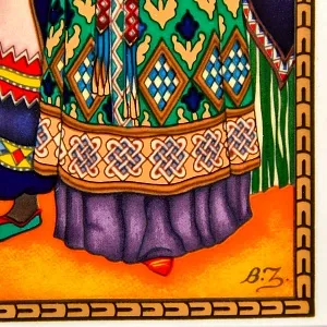 Картина - Панно - Фарфоровая Плакетка «Царевна Елена - Свадьба», Villeroy&Boch. Германия - 1982 год.