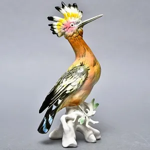 Птица - Фарфоровая статуэтка «Удод» Н -26 см., Карл Энс / Karl Ens Германия, 50-е гг. ХХ века.
