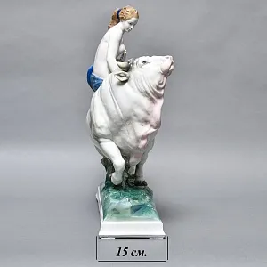 Редкость! Очень Большая Фарфоровая статуэтка «ПОХИЩЕНИЕ ЕВРОПЫ», Karl Ens Германия, начало ХХ века. 