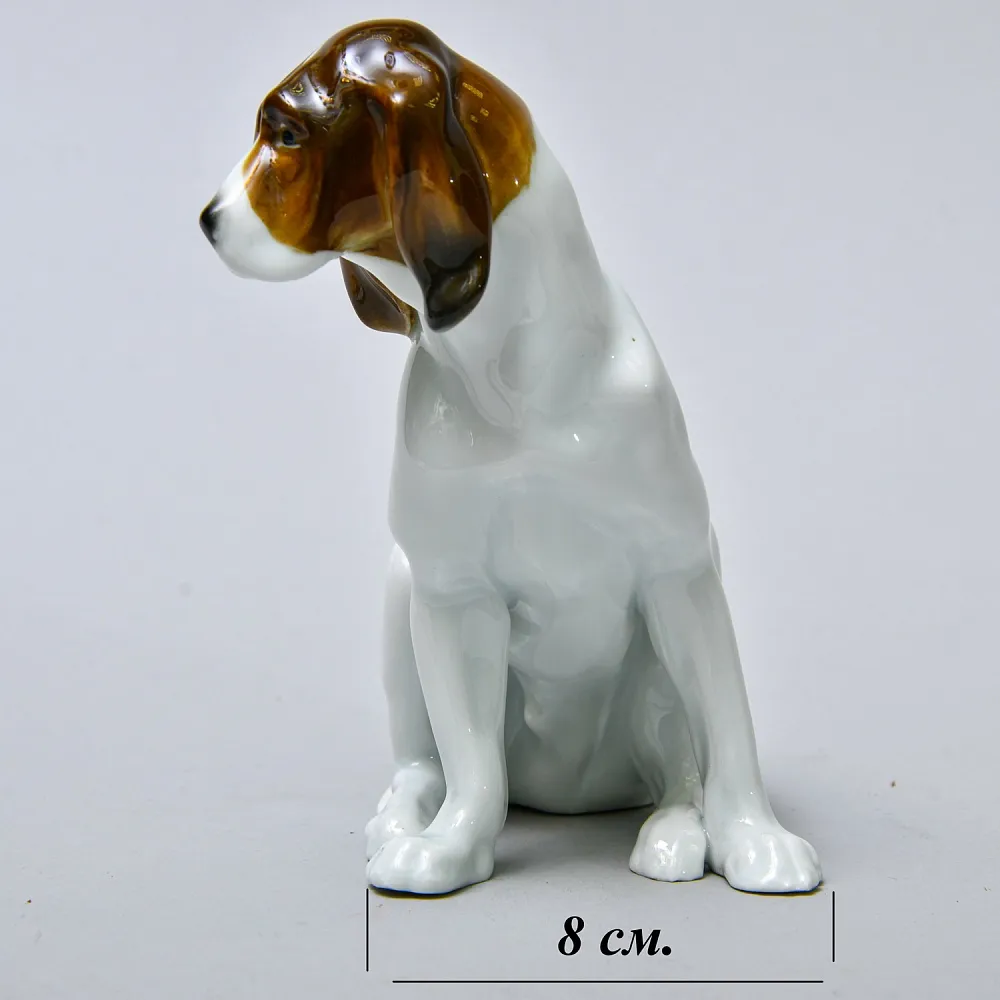 Антикварная Фарфоровая статуэтка «Грустный Спаниель», Karl Ens Германия, первая половина ХХ века.