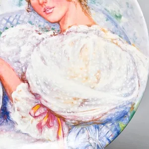 Коллекционная Фарфоровая тарелка «Девушка с кольцом», Wedgwood Англия - 1986 год. 