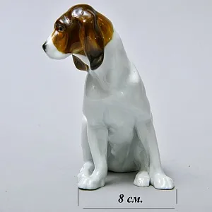 Антикварная Фарфоровая статуэтка «Грустный Спаниель», Karl Ens Германия, первая половина ХХ века.