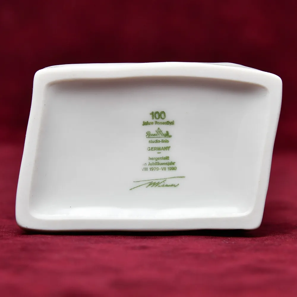 Миниатюрная Фарфоровая Вазочка «Мятый пакет», Rosenthal Германия - 1979 год. 