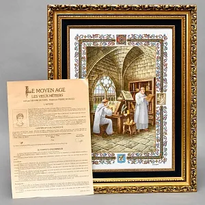 Редкость! Фарфоровая Картина - Пласт «Художник - Мастер-переписчик», DÉCORS DE PARIS Франция.