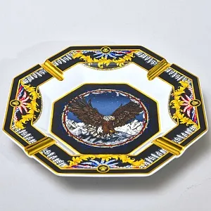 Редкость! «Белоголовый Орлан» -  Коллекционная Фарфоровая Тарелка - Пепельница, VERSACE.