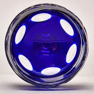 Хрустальный Бокал для вина серия «IMPERIAL» синего цвета, JOSEPHINENHUTTE Германия, 50-е годы ХХ века.