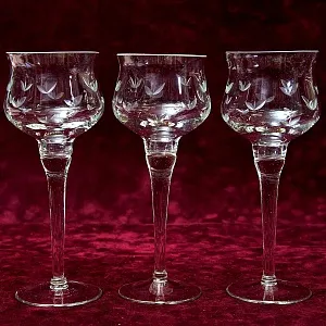 Редкость! Набор 6-ть Хрустальных Бокалов для вина, SCHONBORNER Германия, 40-е гг.