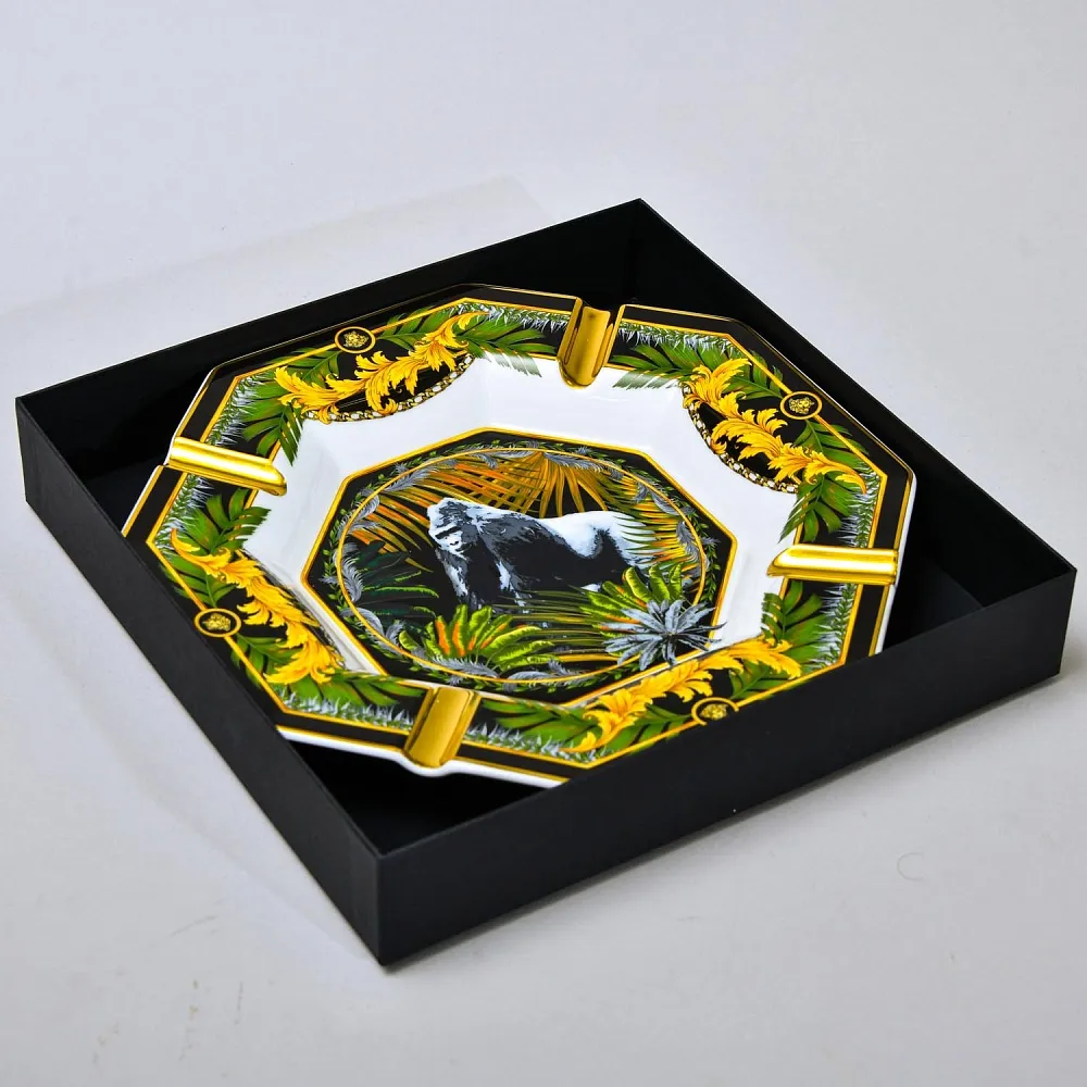 Редкость! Коллекционная Фарфоровая Тарелка - Пепельница "ГОРИЛЛА", VERSACE Rosenthal Германия.