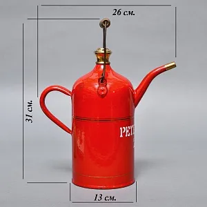 Антикварная Канистра для бензина - Эмалированный Бидон на 2 литра, Германия начало ХХ века.