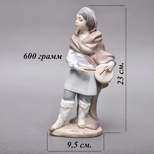 Коллекционная Фарфоровая статуэтка «Мальчик с барабаном», Lladro (Лядро), Испания.