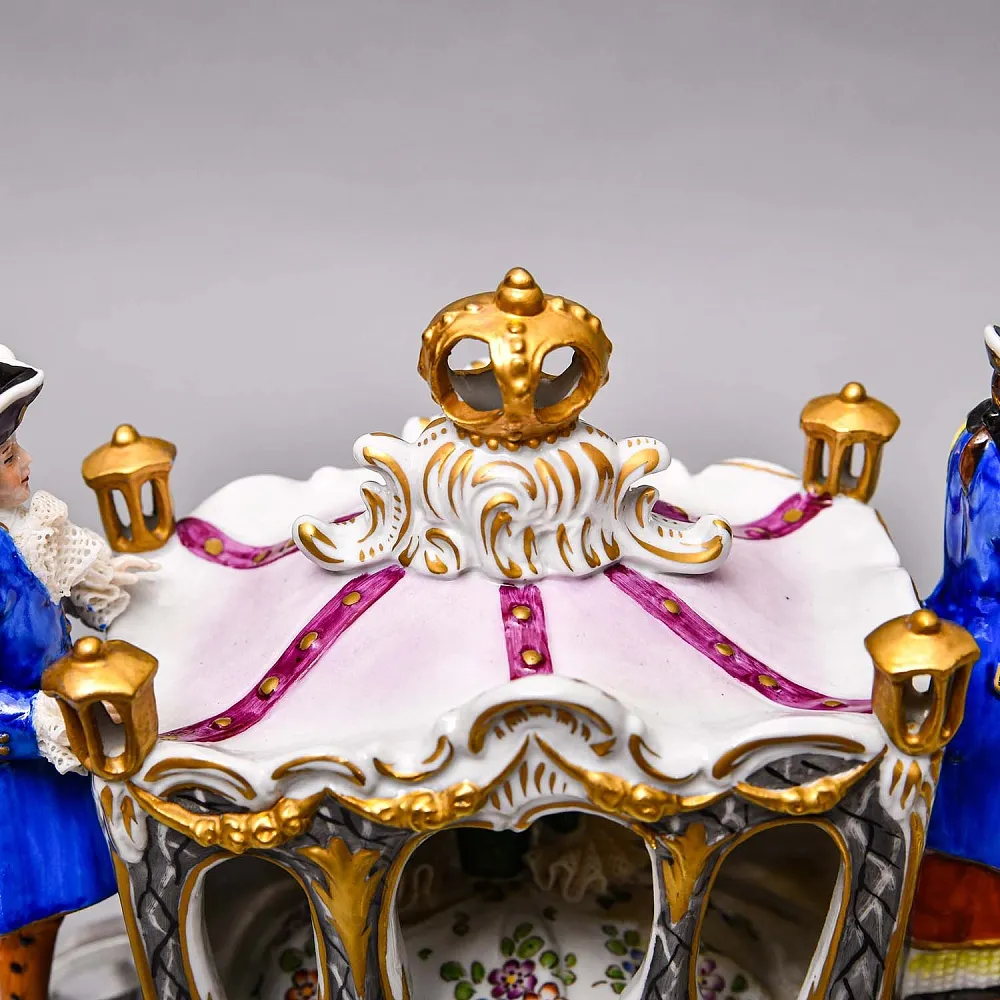 Редкость! Большая Фарфоровая статуэтка «КАРЕТА», SITZENDORF Германия, середина ХХ века.