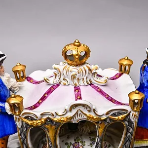 Редкость! Большая Фарфоровая статуэтка «КАРЕТА», SITZENDORF Германия, середина ХХ века.