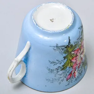 Антикварная Фарфороввая Чайная Пара «ПОЗДРАВЛЯЮ», Германия, конец XIX века.