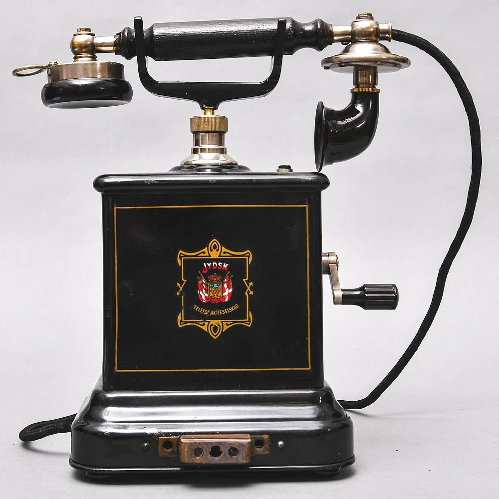 Старинный Настольный Телефонный аппарат - Телефон «JYDSK - Telefon Aktieselskab», Дания -1908 год.