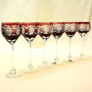 Набор 6-ть Хрустальных Бокалов для вина «Amsterdam» Германия, 70-е гг.