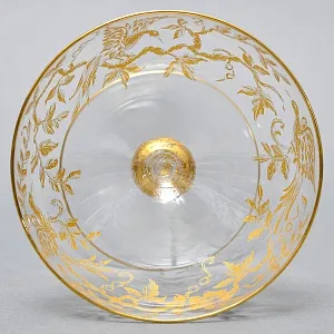 Хрустальные Фужеры для Шампанского - Креманки серия «Золотой Фазан», JOSEPHINENHUTTE, Германия -50 гг. 