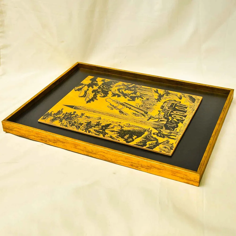 Агитационное Настенное Панно - Картина «Ракетчики! На страже Родины!» СССР - 1978 год.