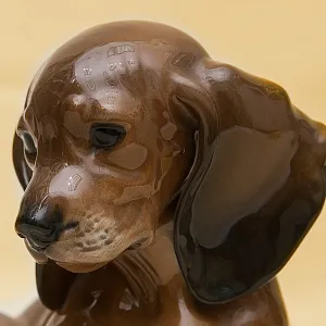 Редкая Фарфоровая Статуэтка Собака «ТАКСА» Н -16 см., ROSENTHAL,  Германия, 70-е годы ХХ века.