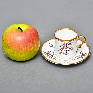 Антикварная Фарфоровая Кофейная пара «ILONA», ROSENTHAL Германия, 1891 - 1906 годы.