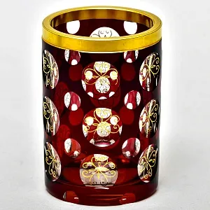 Коллекционная Вазочка - Карандашница «Рубиновый Хрусталь», ERNST WITTIG, Германия, середина ХХ века.