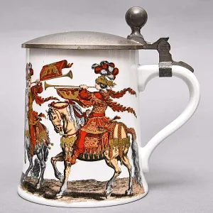 Коллекционная Пивная Кружка с оловянной крышкой, Kaiser Германия, 1958 - 1960 годы. 