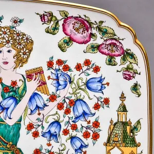 Коллекционная Тарелка - Настенное Блюдо «Времена года. Лето», Фарфор Hutschenreuther Германия - 1978 год. 